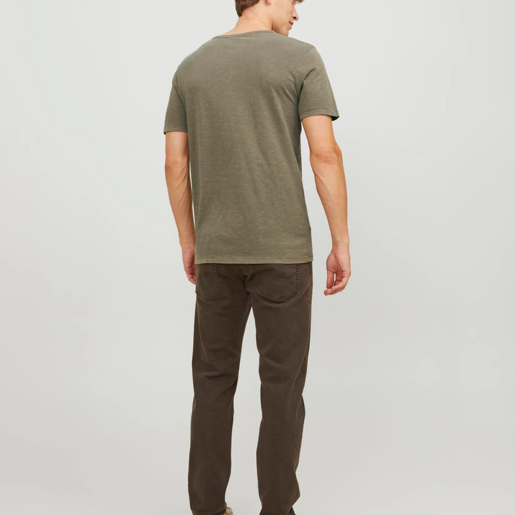 T-shirt da uomo verde militare in cotone Jack & Jones