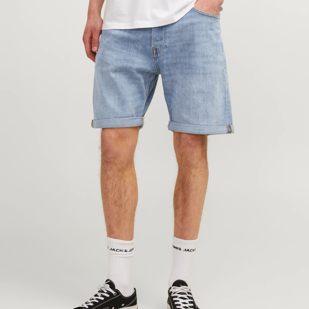 Bermuda in jeans da uomo con chiusura bottoni Jack & Jones