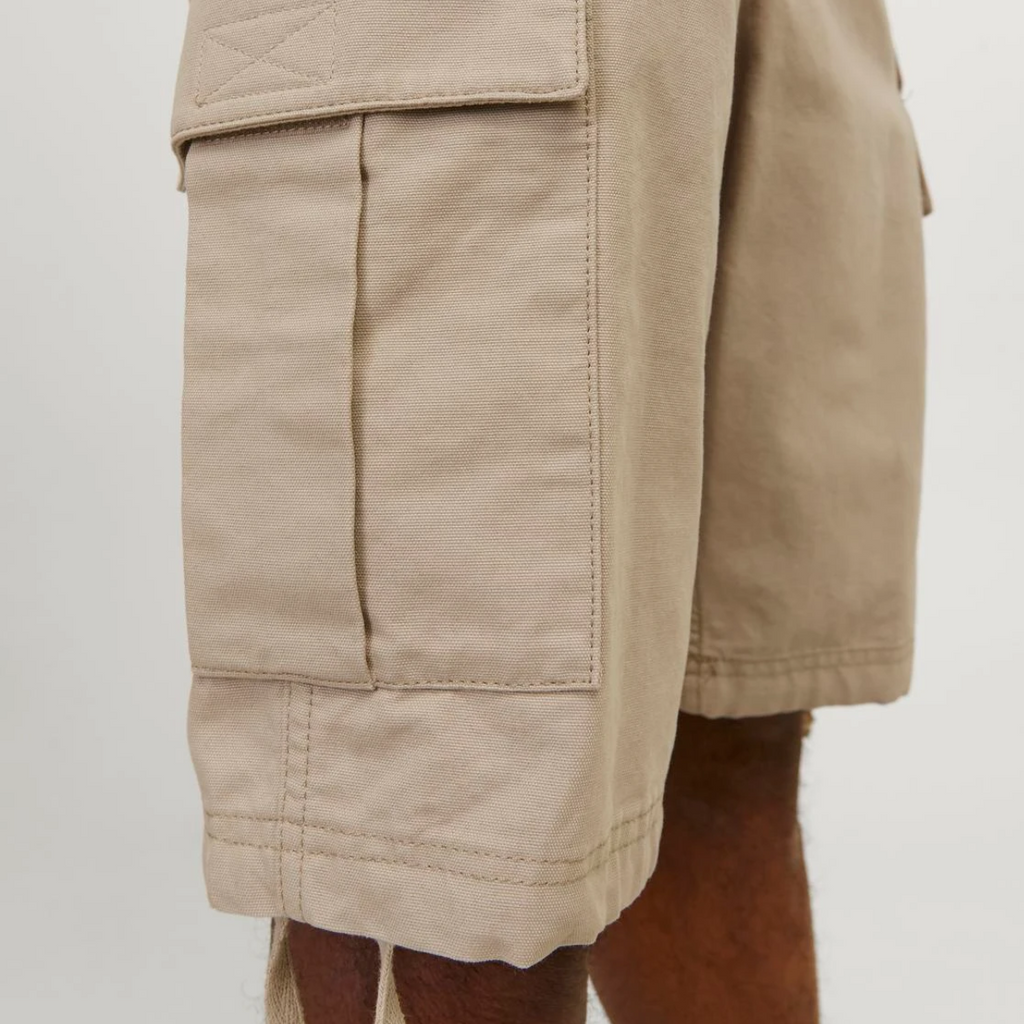 Pantaloncini corti cargo da uomo beige con tasche Jack&Jones