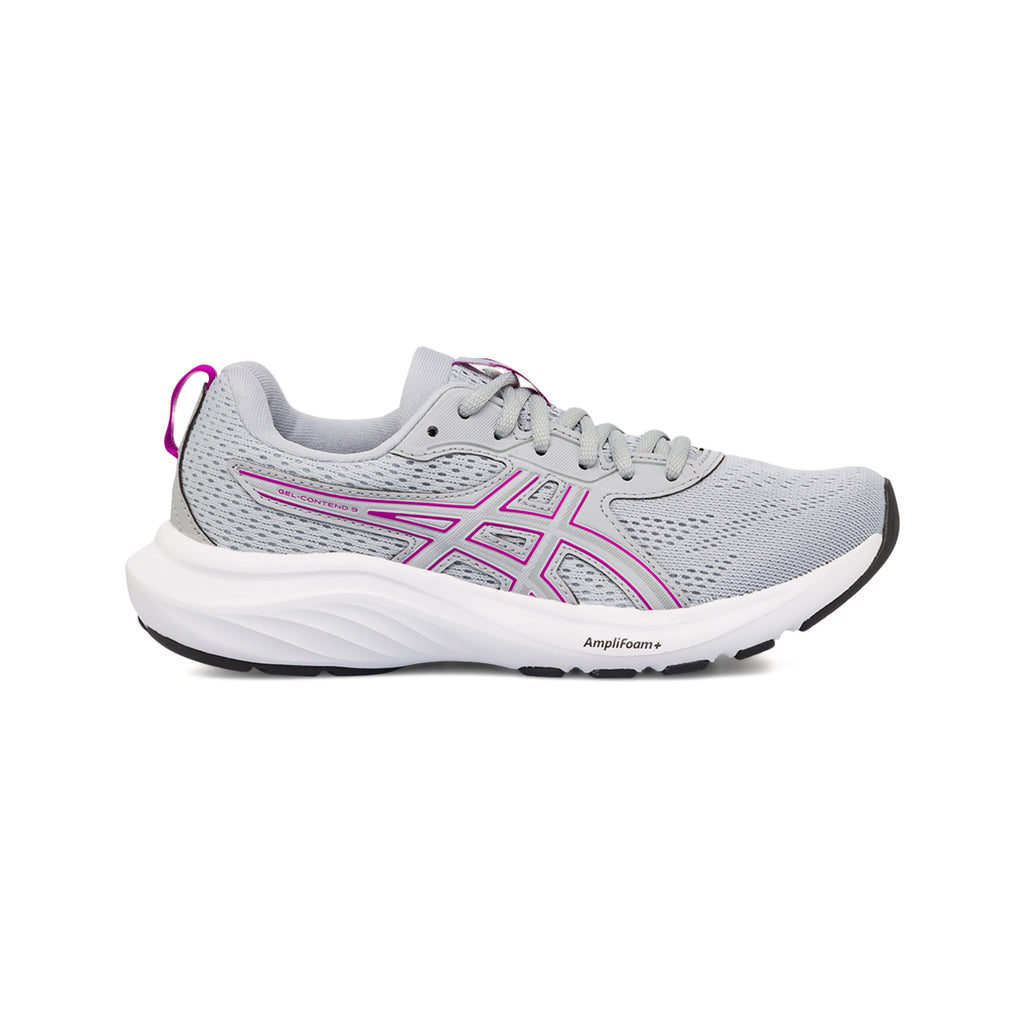 Scarpe da running da donna grigie con dettagli viola Asics Gel Contend 9