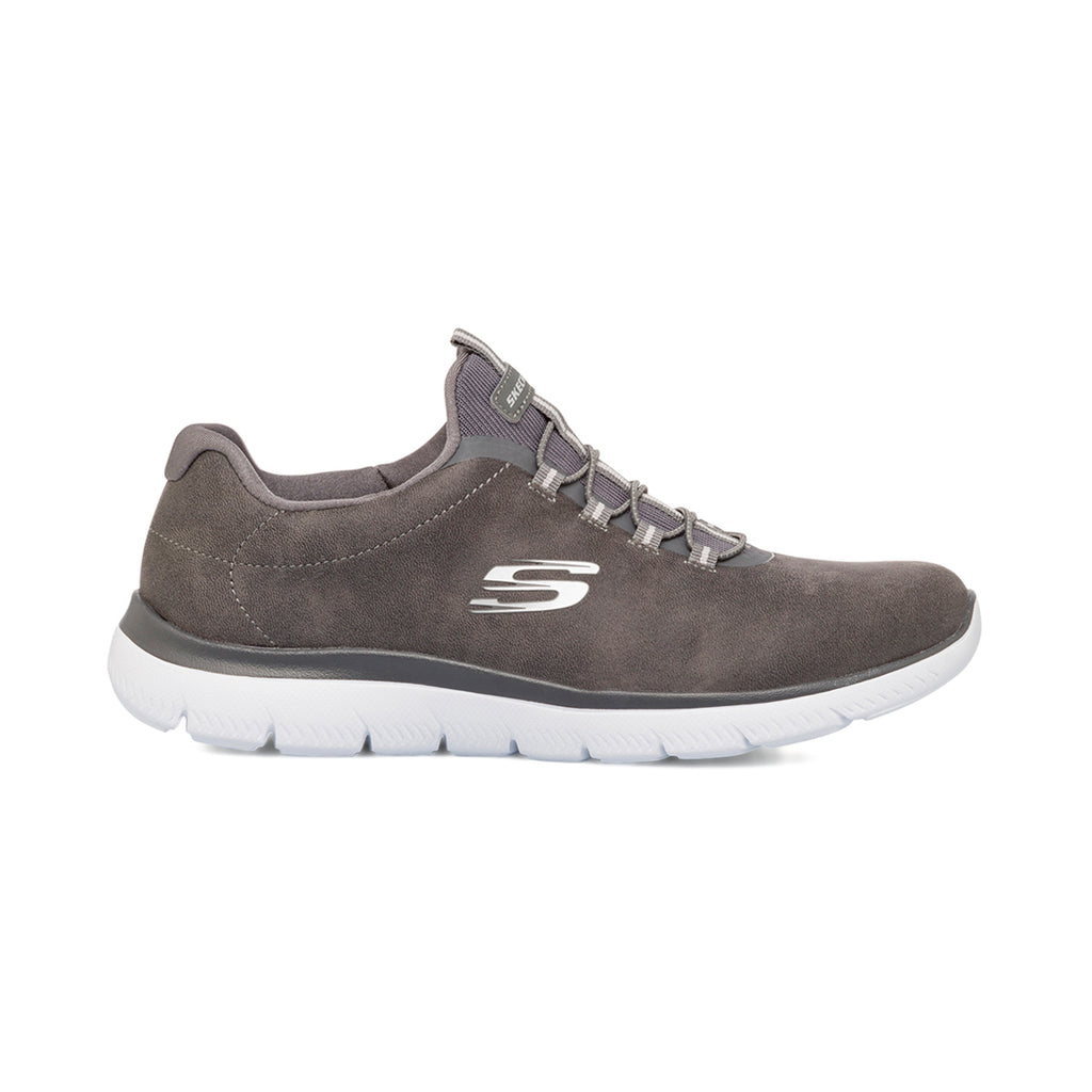 Sneakers slip-on grigie da donna Skechers Summits