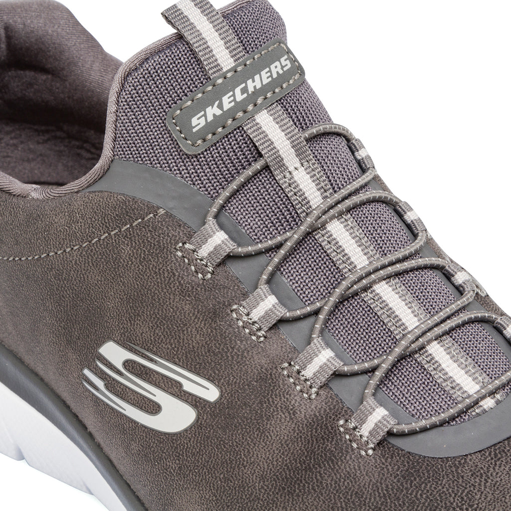 Sneakers slip-on grigie da donna Skechers Summits