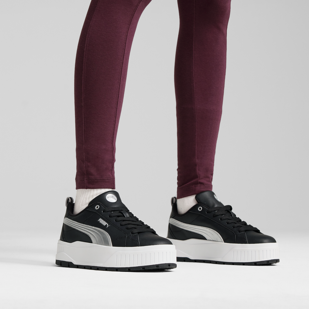 Sneakers da donna nere con suola platform Puma Karmen Metallic