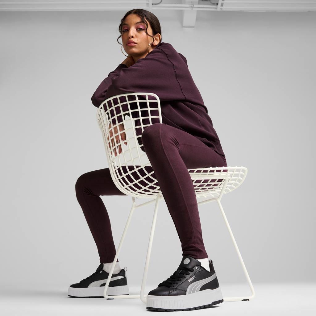 Sneakers da donna nere con suola platform Puma Karmen Metallic