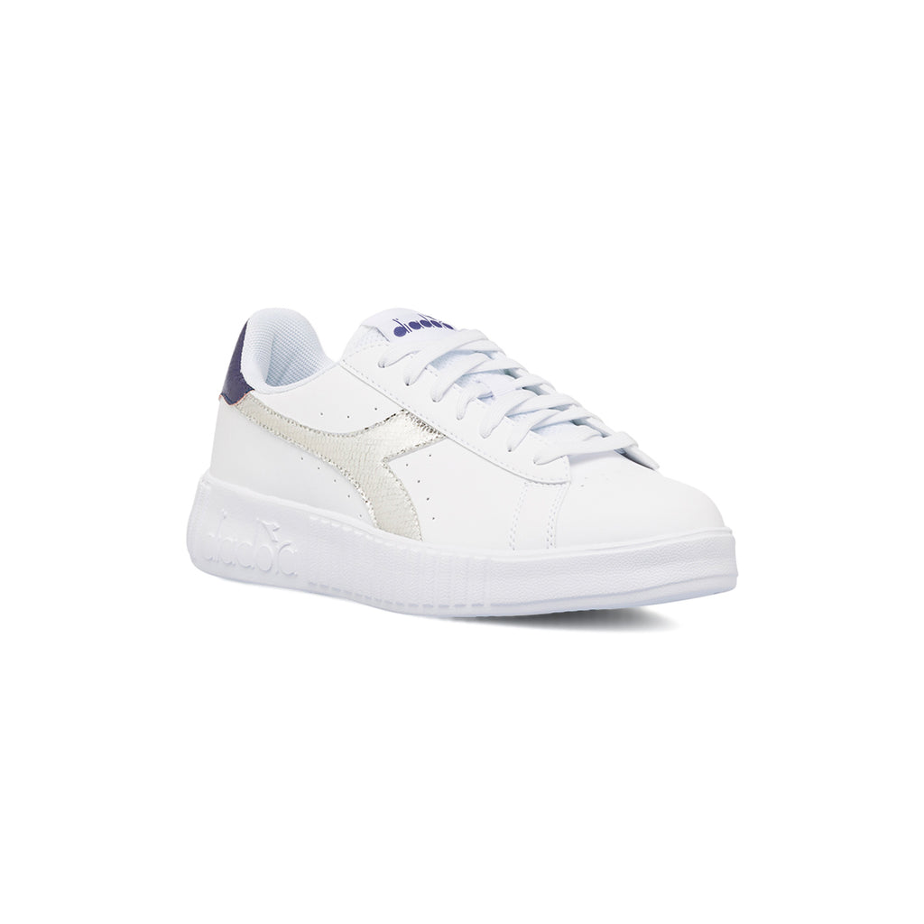 Sneakers da donna Diadora bianche con dettagli argento