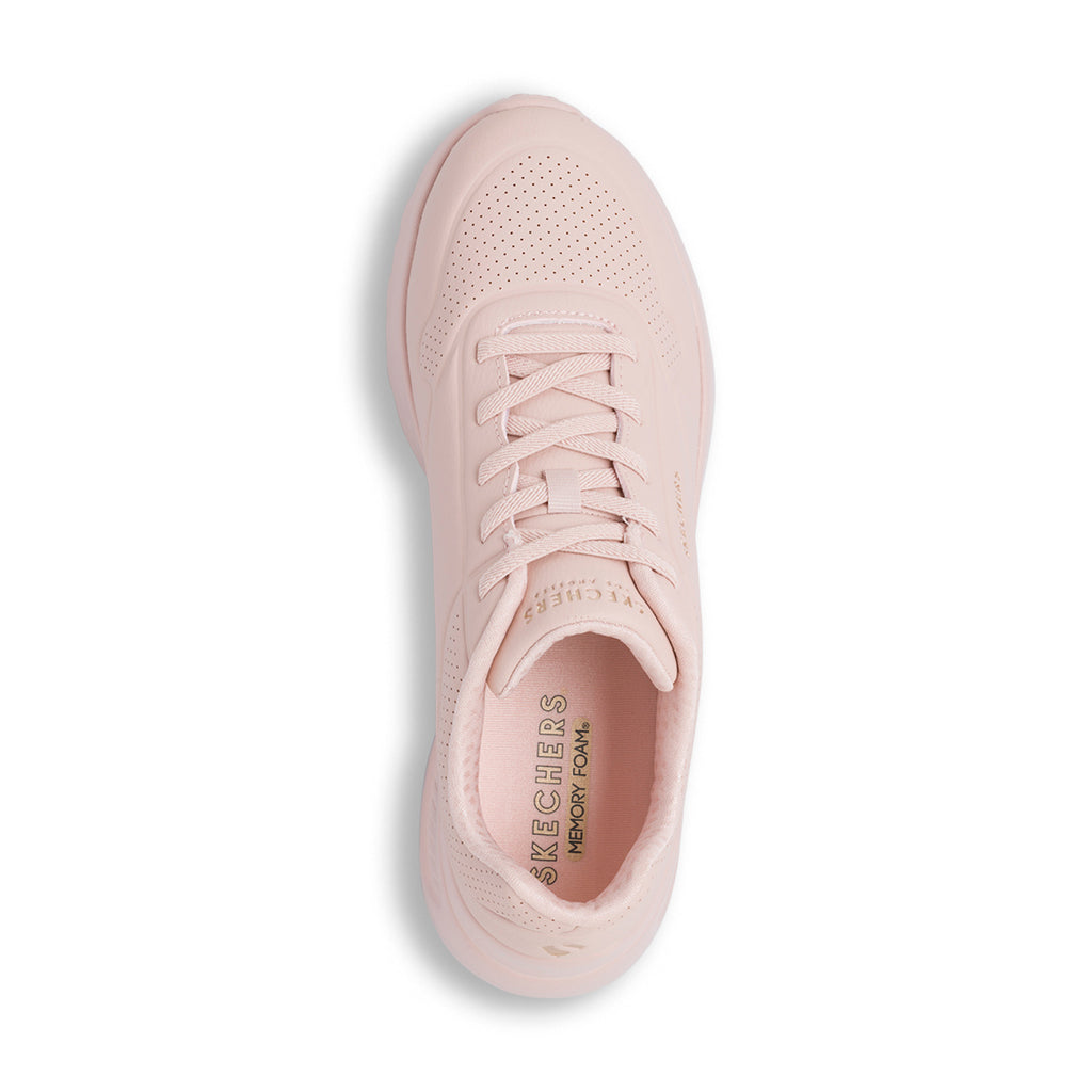 Sneakers rosa da donna con soletta memory foam Skechers Uno Lite Work