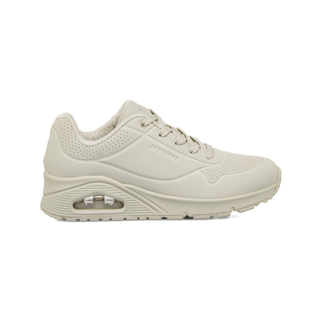 Sneakers grigie da donna con suola ad aria Skechers Uno