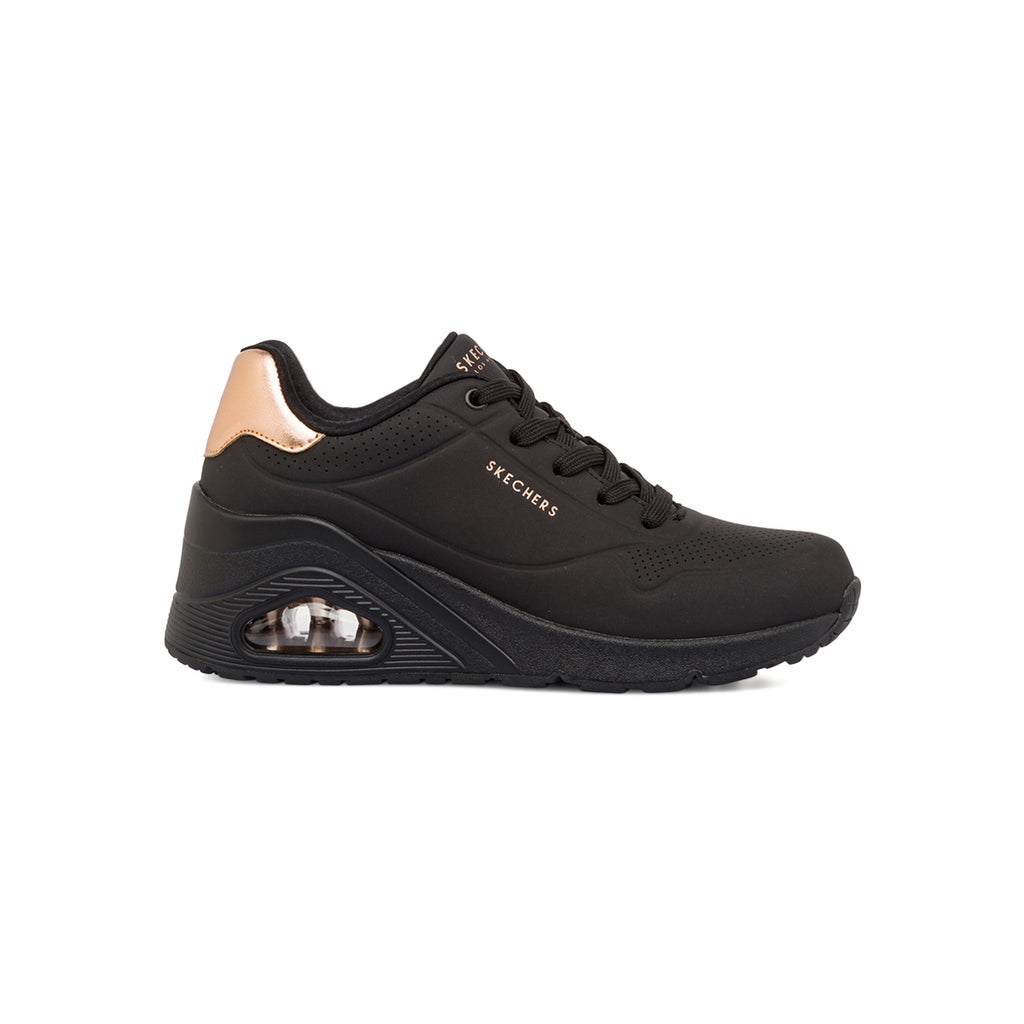 Sneakers nere da donna con suola ad aria e soletta memory foam Skechers Uno Wedge Hi step