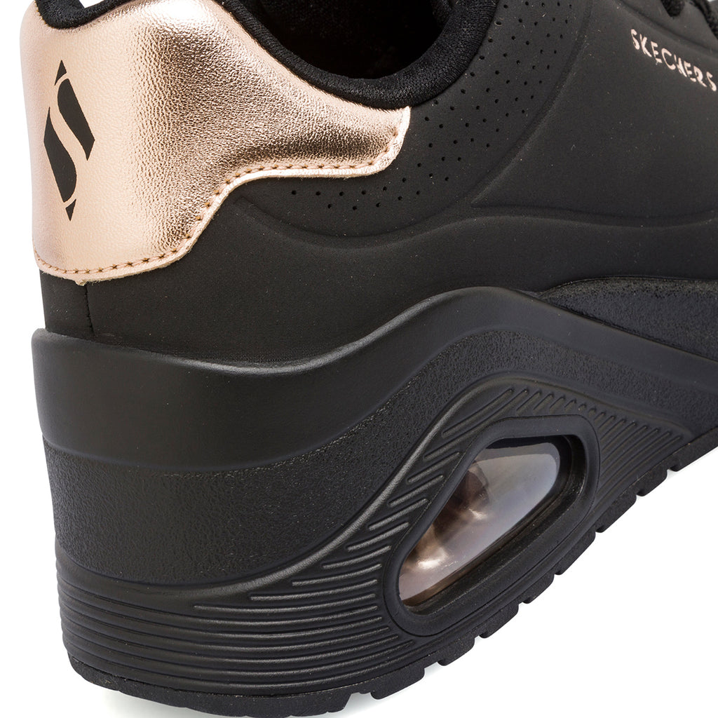 Sneakers nere da donna con suola ad aria e soletta memory foam Skechers Uno Wedge Hi step