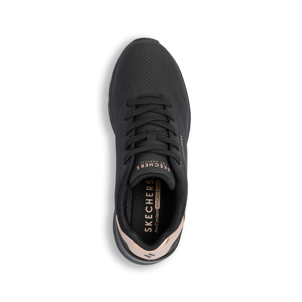 Sneakers nere da donna con suola ad aria e soletta memory foam Skechers Uno Wedge Hi step