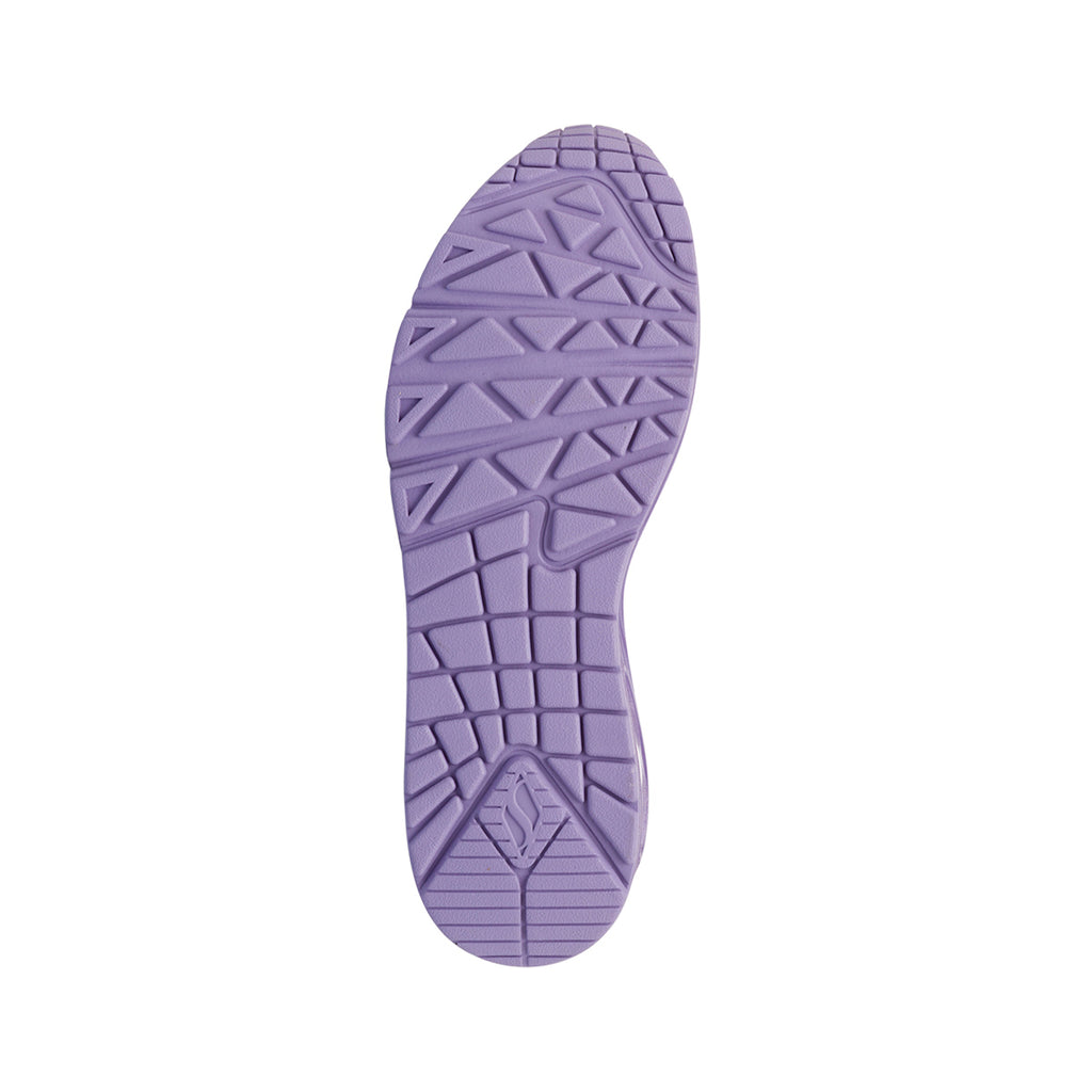 Sneakers viola effetto metallizzato da donna con suola ad aria Skechers Uno