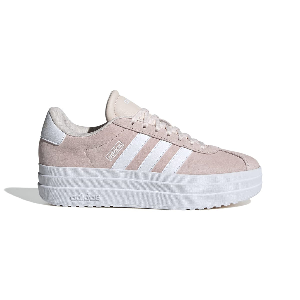 Sneakers platform rosa da donna in pelle adidas VL Court Bold