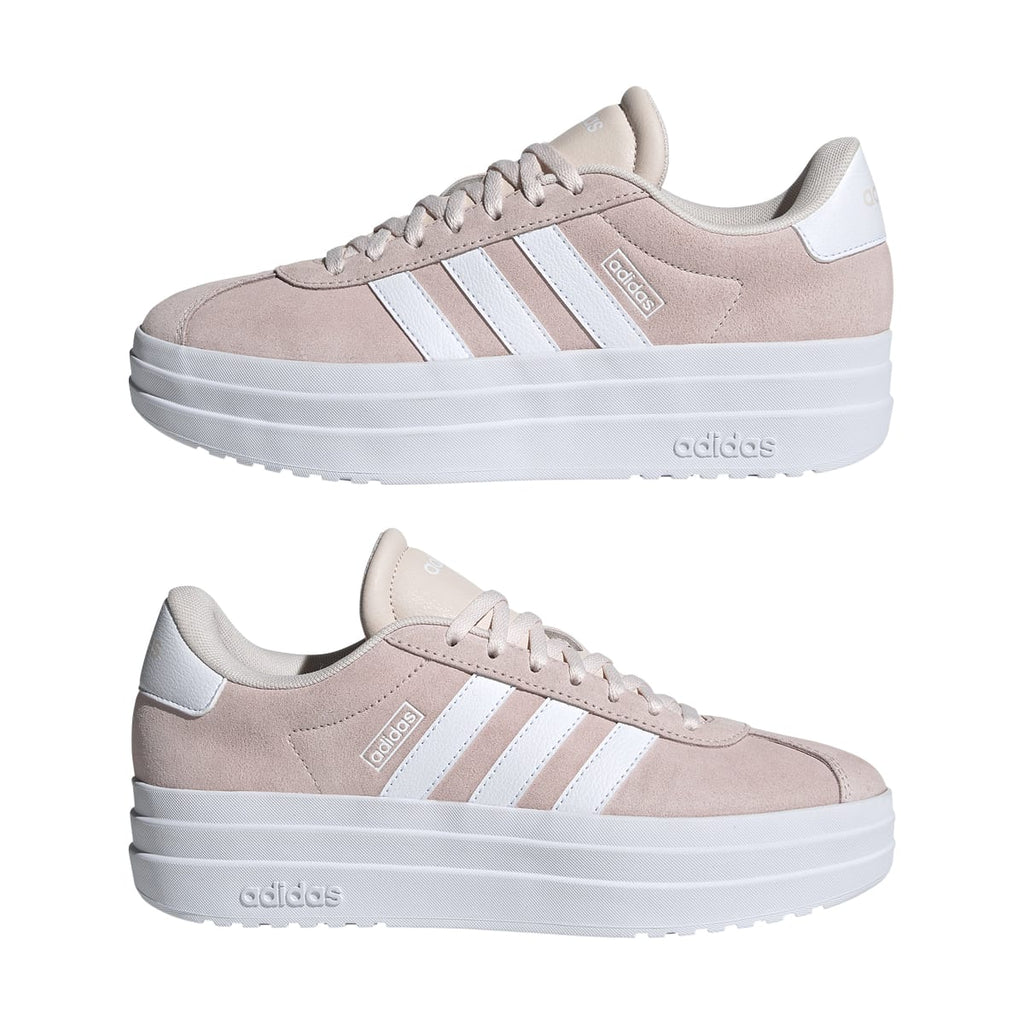 Sneakers platform rosa da donna in pelle adidas VL Court Bold
