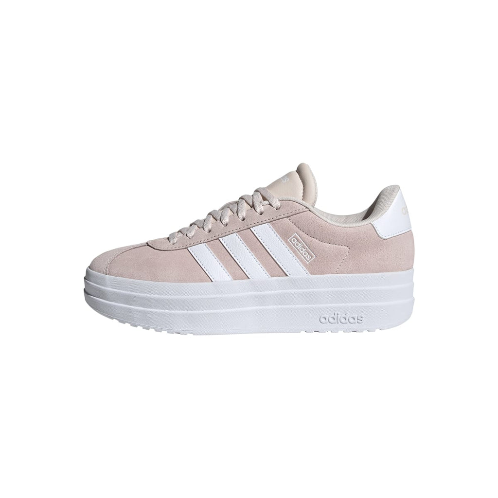 Sneakers platform rosa da donna in pelle adidas VL Court Bold
