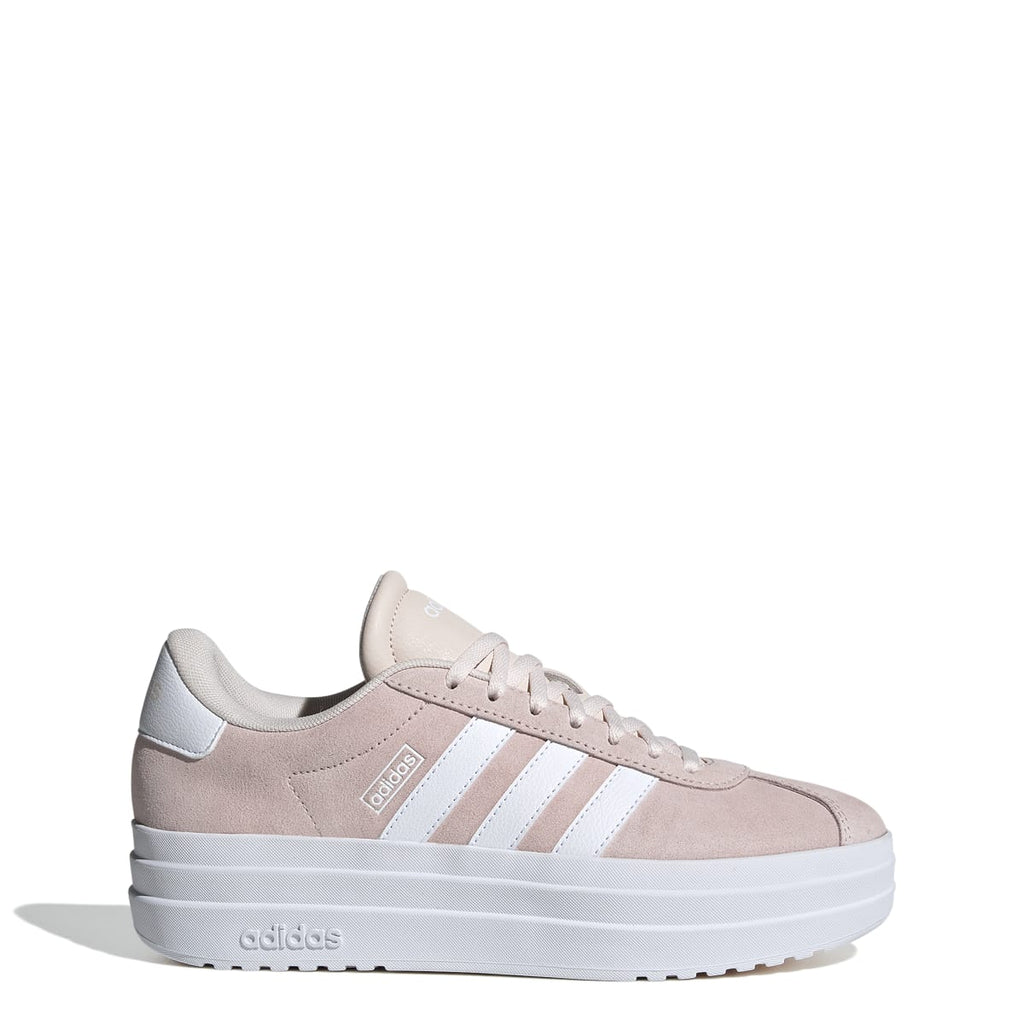 Sneakers platform rosa da donna in pelle adidas VL Court Bold