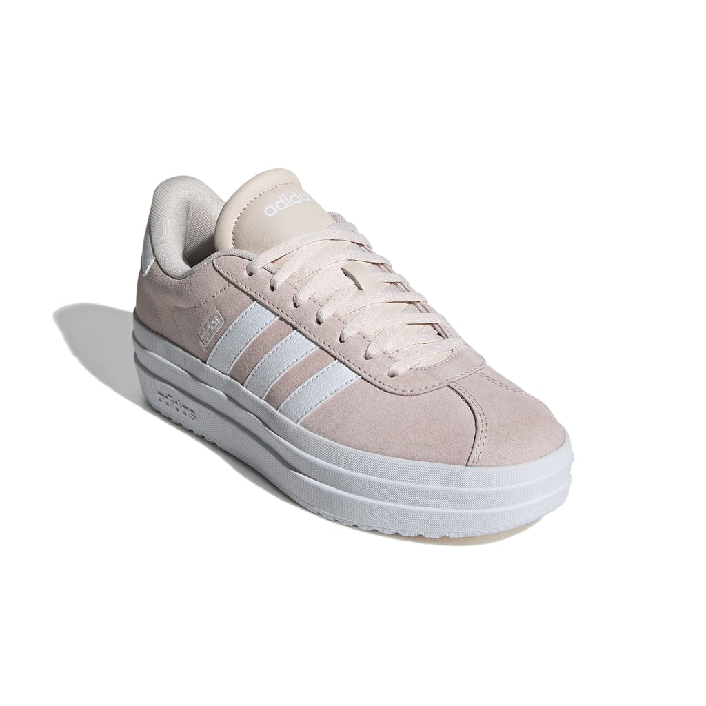 Sneakers platform rosa da donna in pelle adidas VL Court Bold