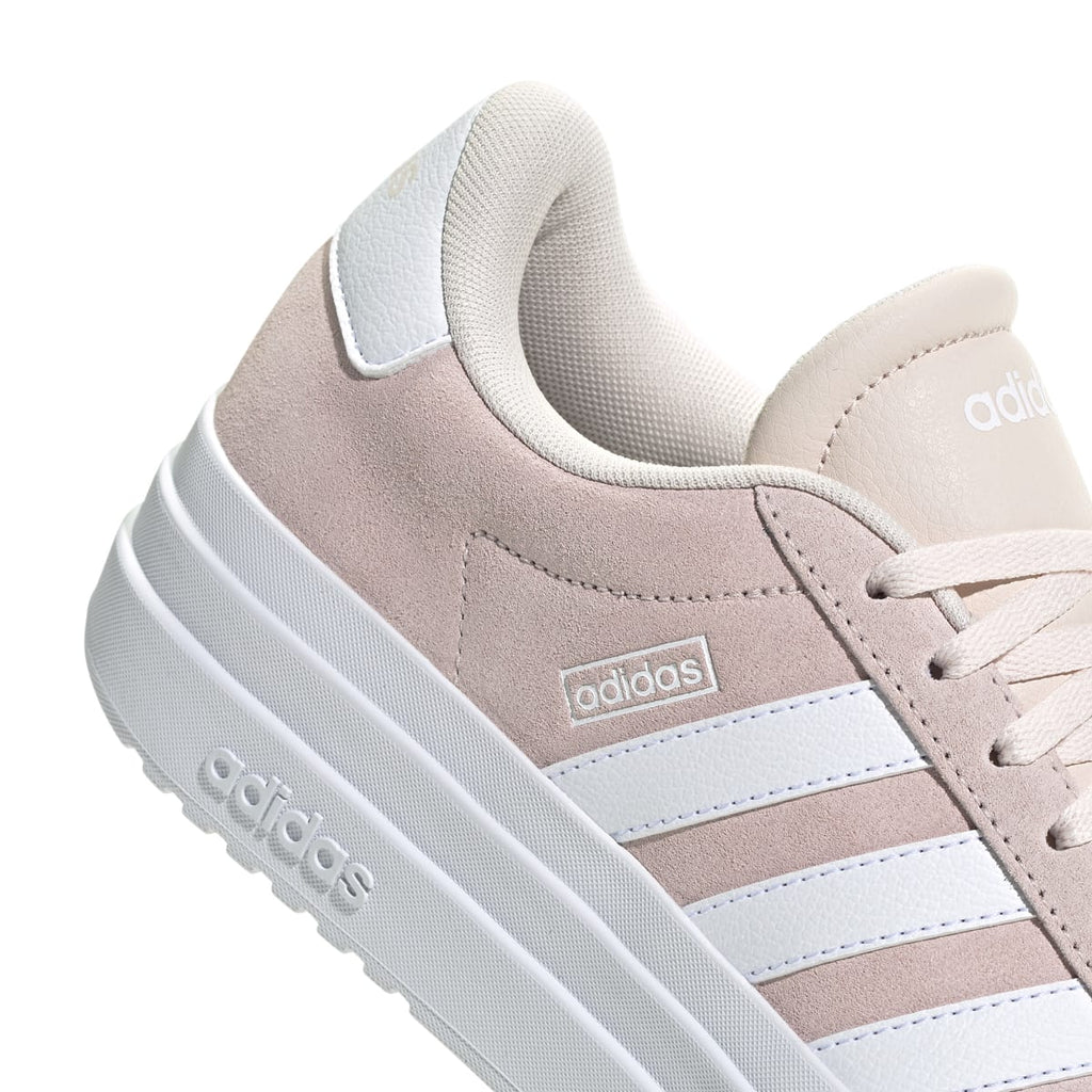 Sneakers platform rosa da donna in pelle adidas VL Court Bold