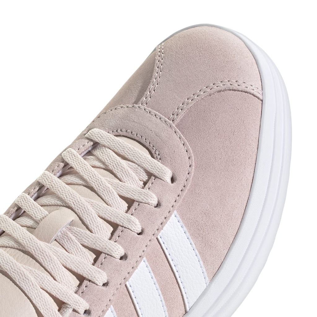 Sneakers platform rosa da donna in pelle adidas VL Court Bold