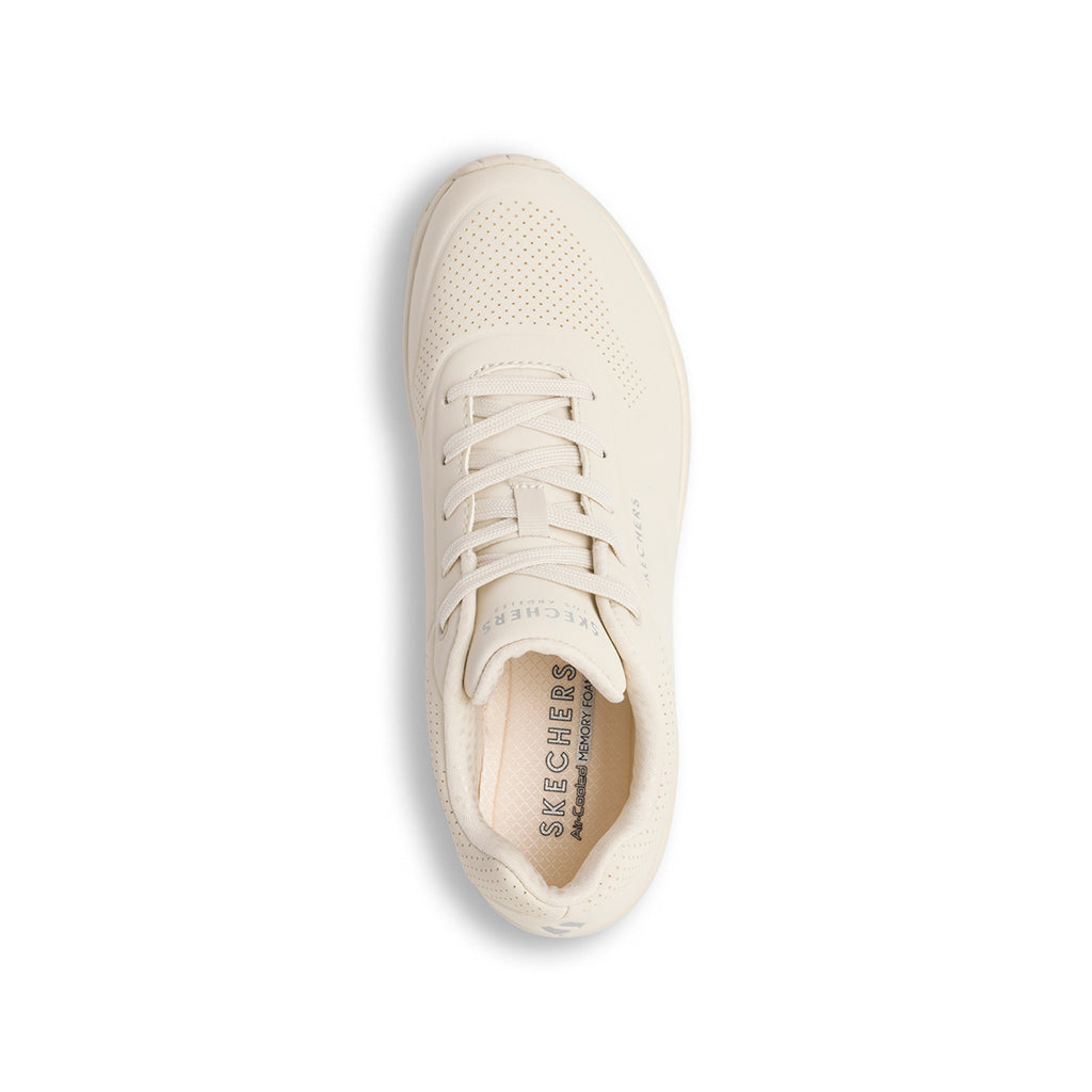 Sneakers bianco off-white da Donna con soletta in memory foam Skechers Uno