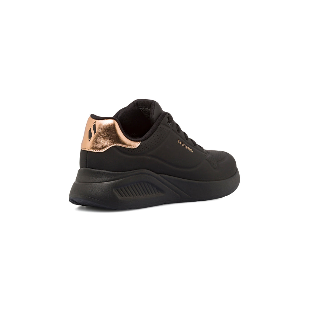 Sneakers nere da Donna con dettagli oro rosa Skechers UNO LITE