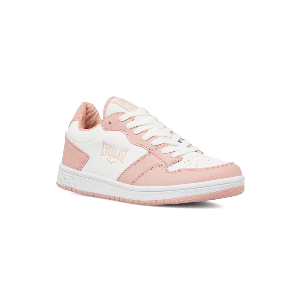 Sneakers da donna rosa e bianche con logo Everlast