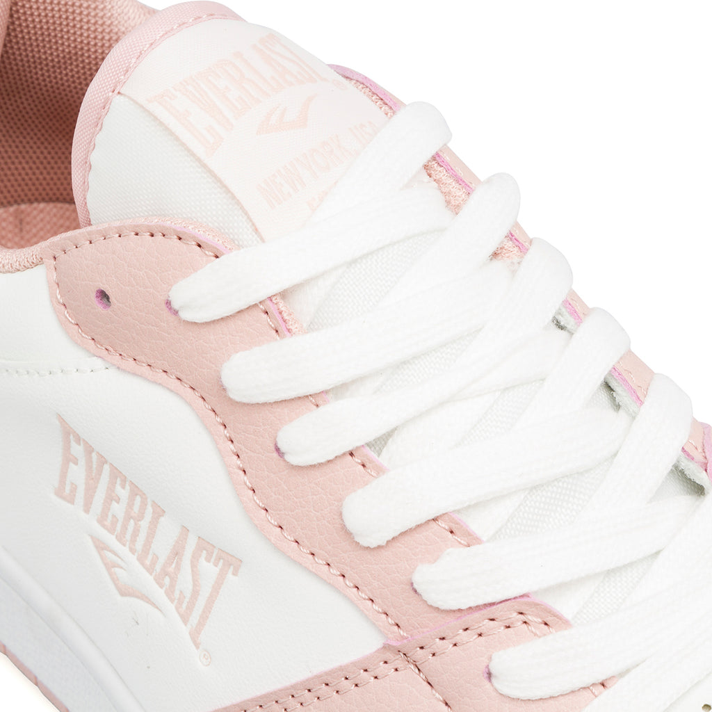 Sneakers da donna rosa e bianche con logo Everlast
