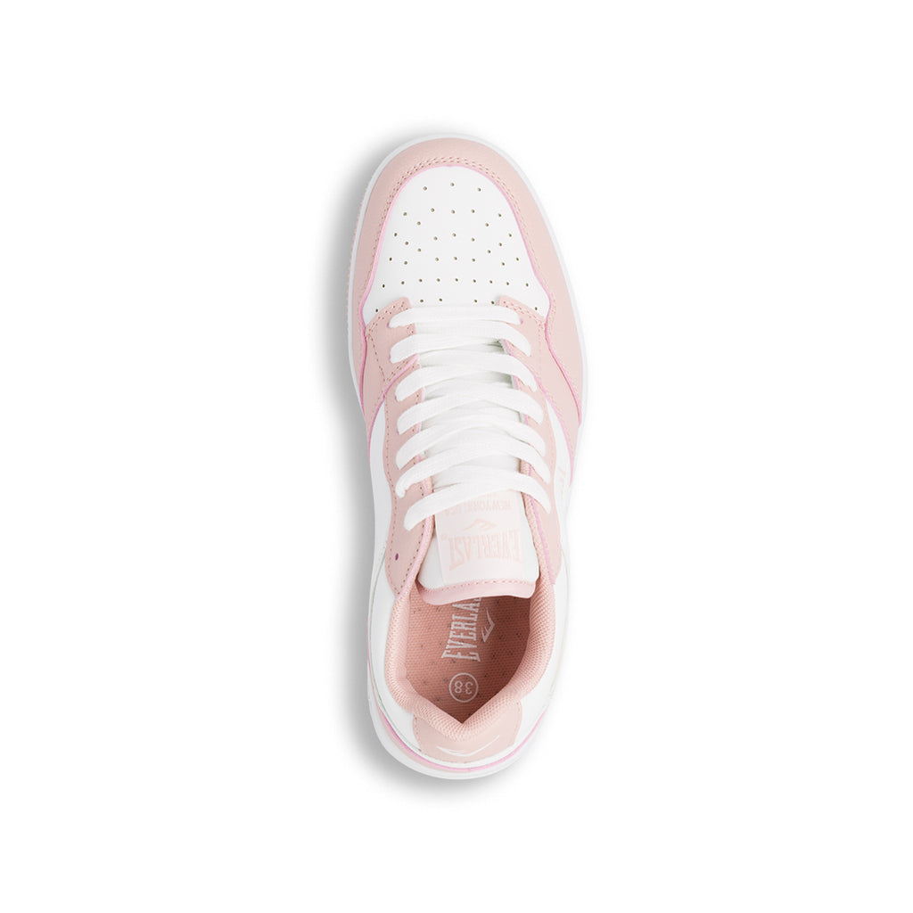 Sneakers da donna rosa e bianche con logo Everlast