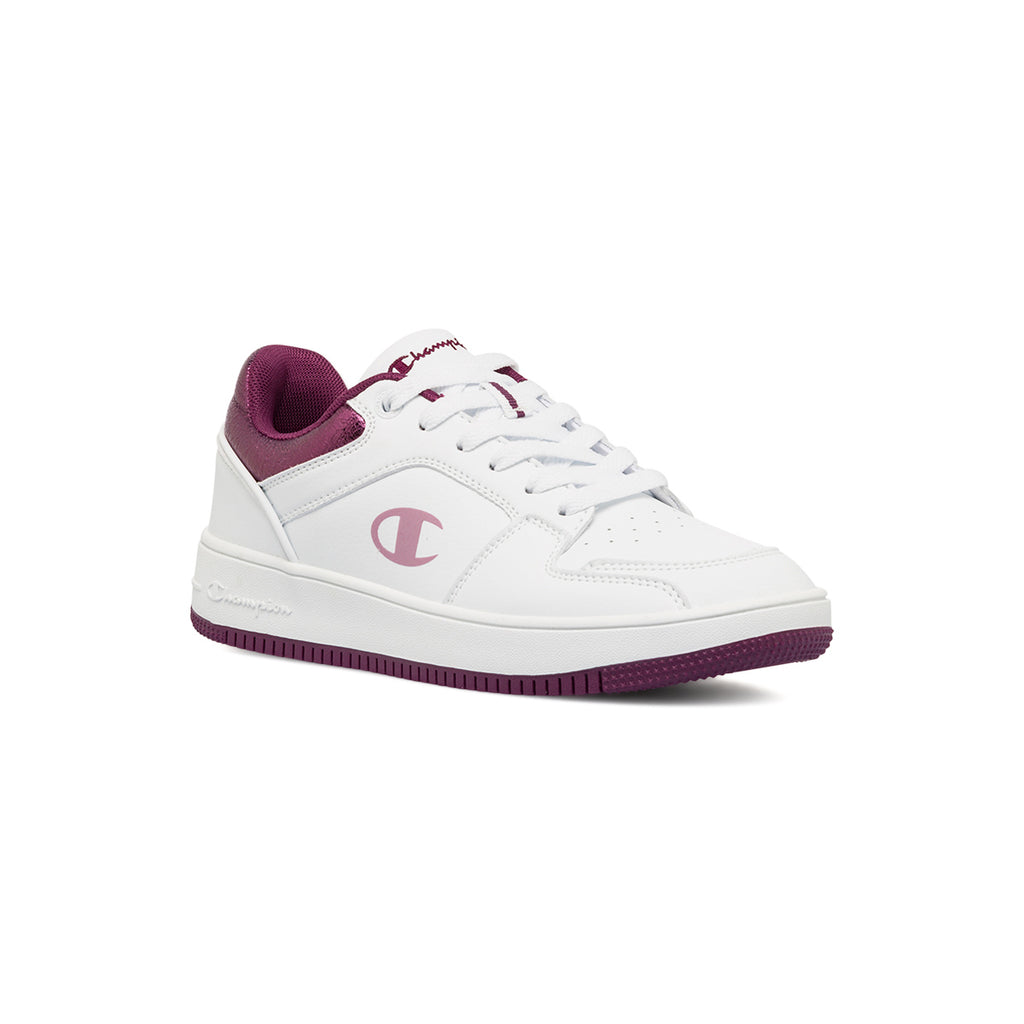 Sneakers bianche Donna con dettaglio viola metallizzato Champion RD18 Low Foil