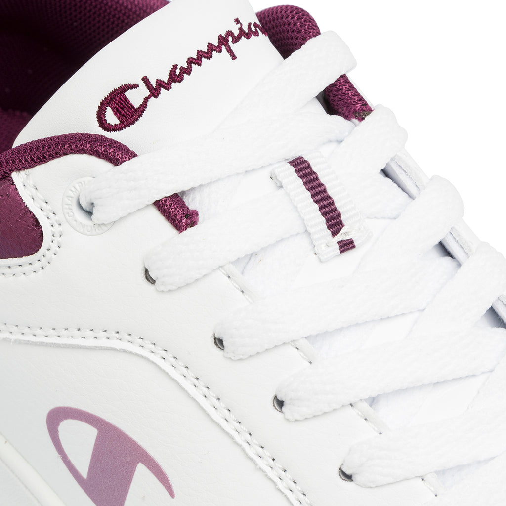 Sneakers bianche Donna con dettaglio viola metallizzato Champion RD18 Low Foil
