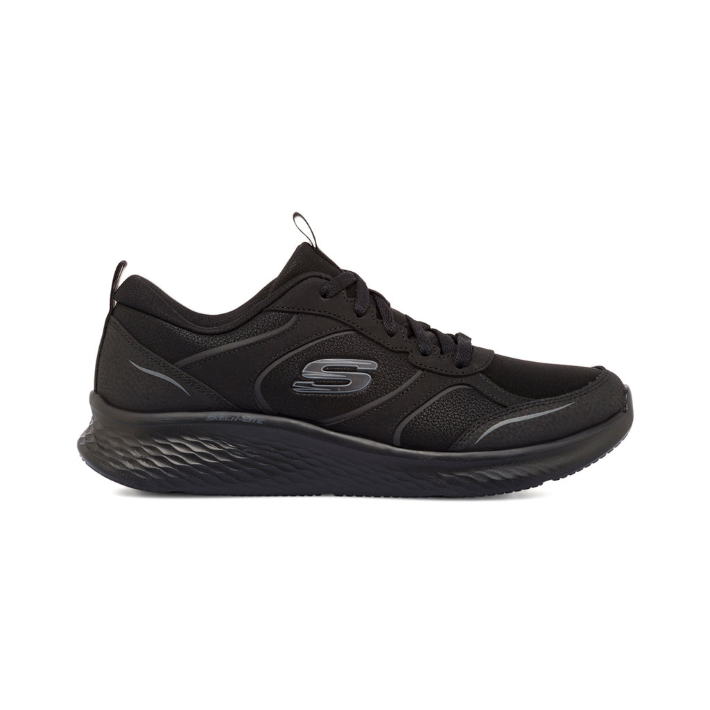 Scarpe da ginnastica nere in pelle con sottopiede Memory Foam Skech Lite Pro