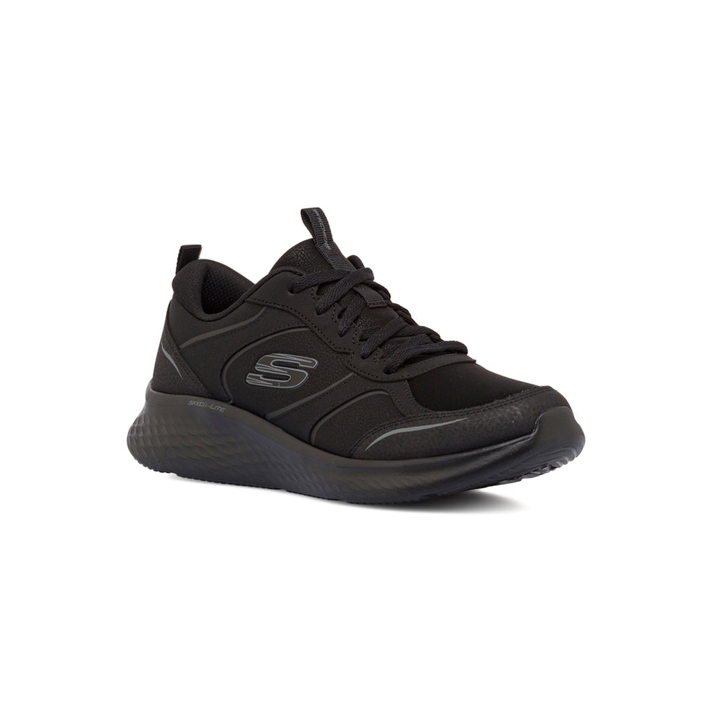 Scarpe da ginnastica nere in pelle con sottopiede Memory Foam Skech Lite Pro