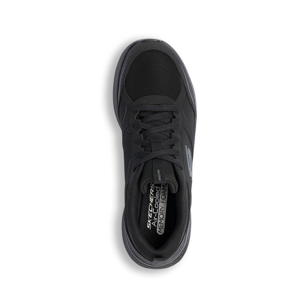 Scarpe da ginnastica nere in pelle con sottopiede Memory Foam Skech Lite Pro