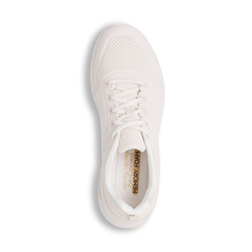 Scarpe da ginnastica bianco off white da donna con soletta memory foam Skechers Air Meta Extraordinaire