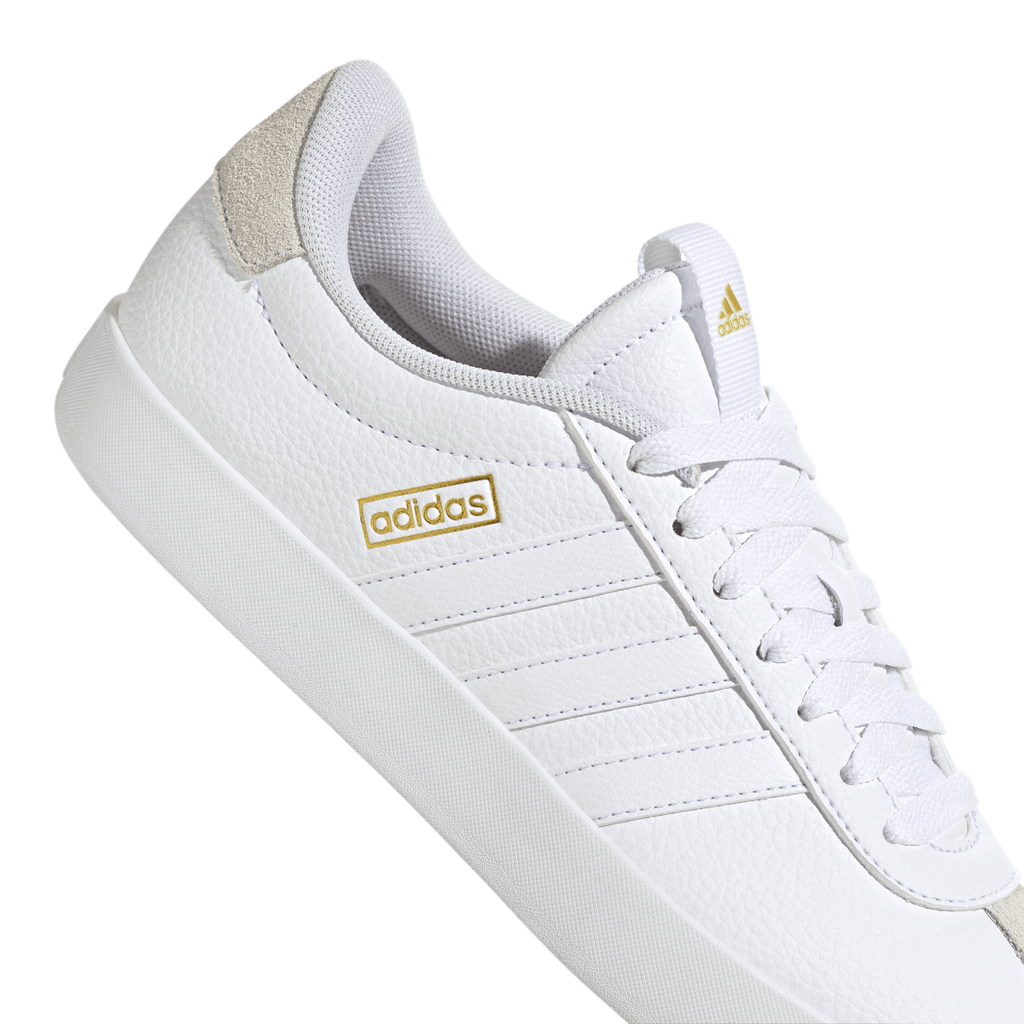 Sneakers da donna bianche con dettagli effetto scamosciato adidas VL Court 3.0