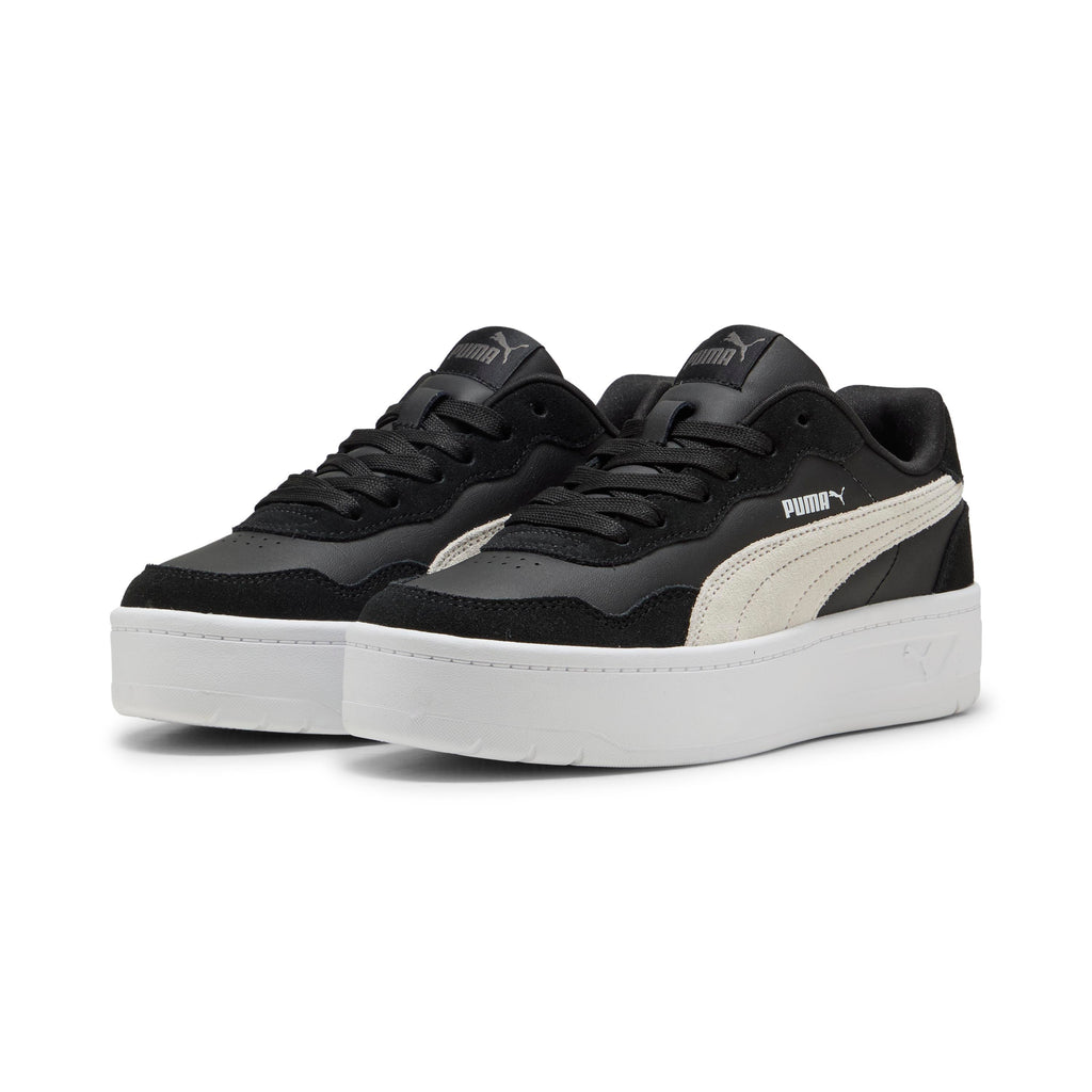 Sneakers nere platform da donna con dettagli effetto scamosciato Puma Court Lally Skye