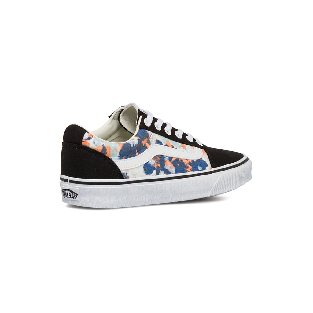 Sneakers da donna bianche e nere con stampe fiori Vans Ward