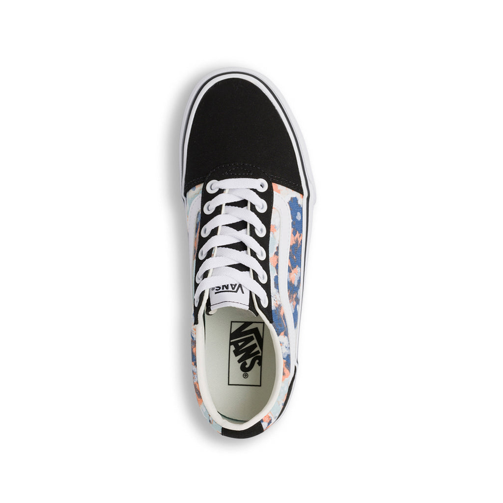 Sneakers da donna bianche e nere con stampe fiori Vans Ward