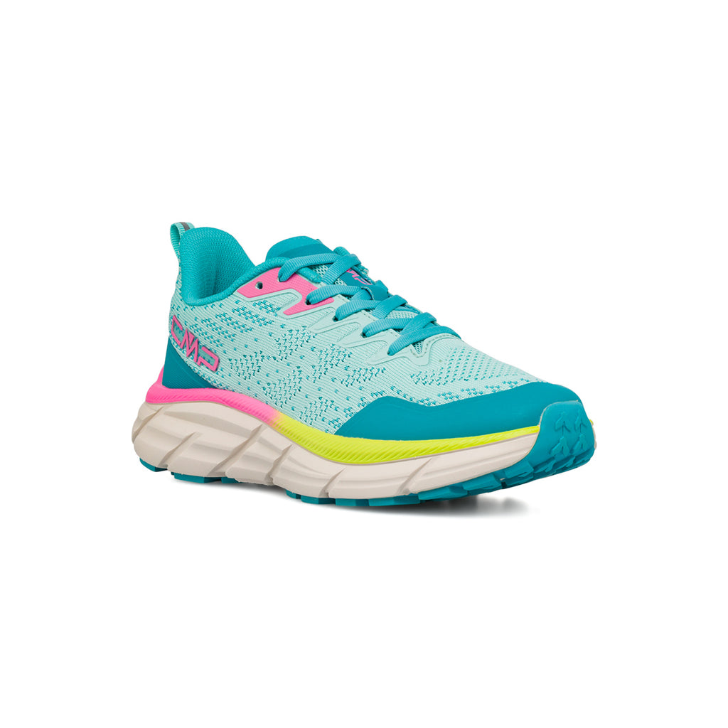 Scarpe da Trail Running azzurre da Donna con dettagli rosa e gialli CMP Rahmsy