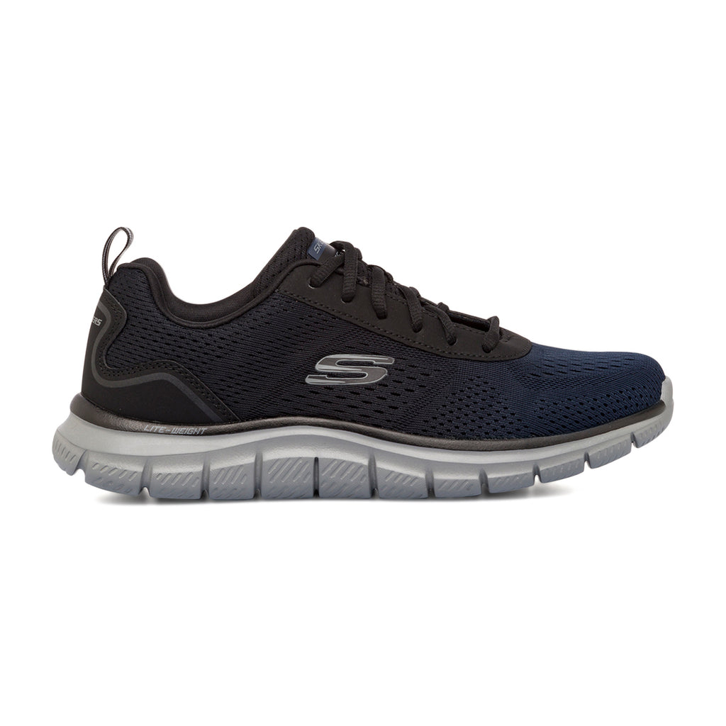 Scarpe da ginnastica blu navy da uomo con dettagli grigi Skechers Track