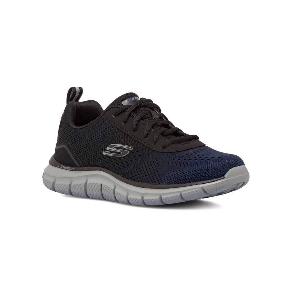 Scarpe da ginnastica blu navy da uomo con dettagli grigi Skechers Track