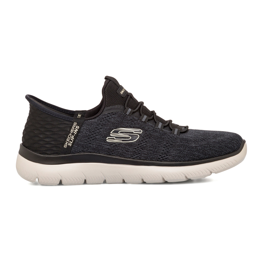 Scarpe da ginnastica da uomo nere con logo Skechers Summits