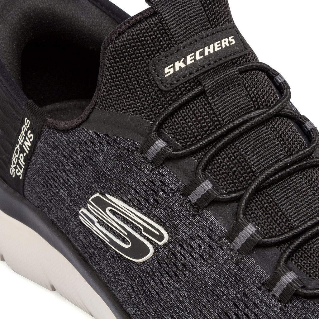 Scarpe da ginnastica da uomo nere con logo Skechers Summits