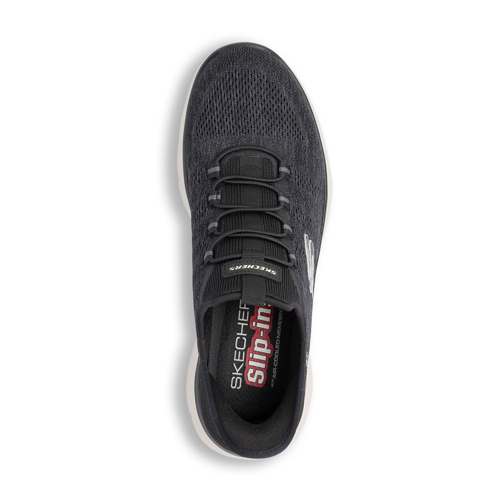 Scarpe da ginnastica da uomo nere con logo Skechers Summits