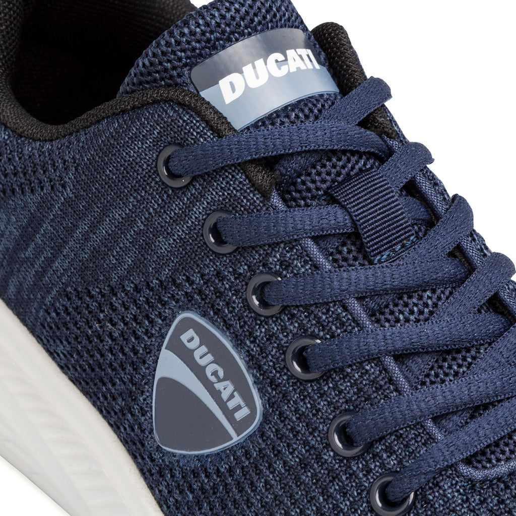 Sneakers blu da uomo con logo Ducati Levante