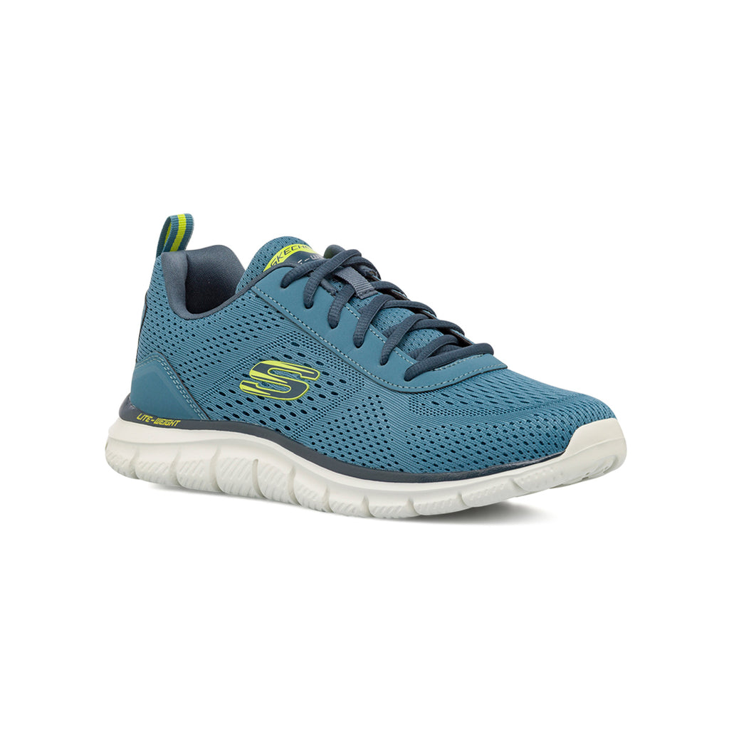 Scarpe da running blu da Uomo con soletta Memory Foam Skechers Track