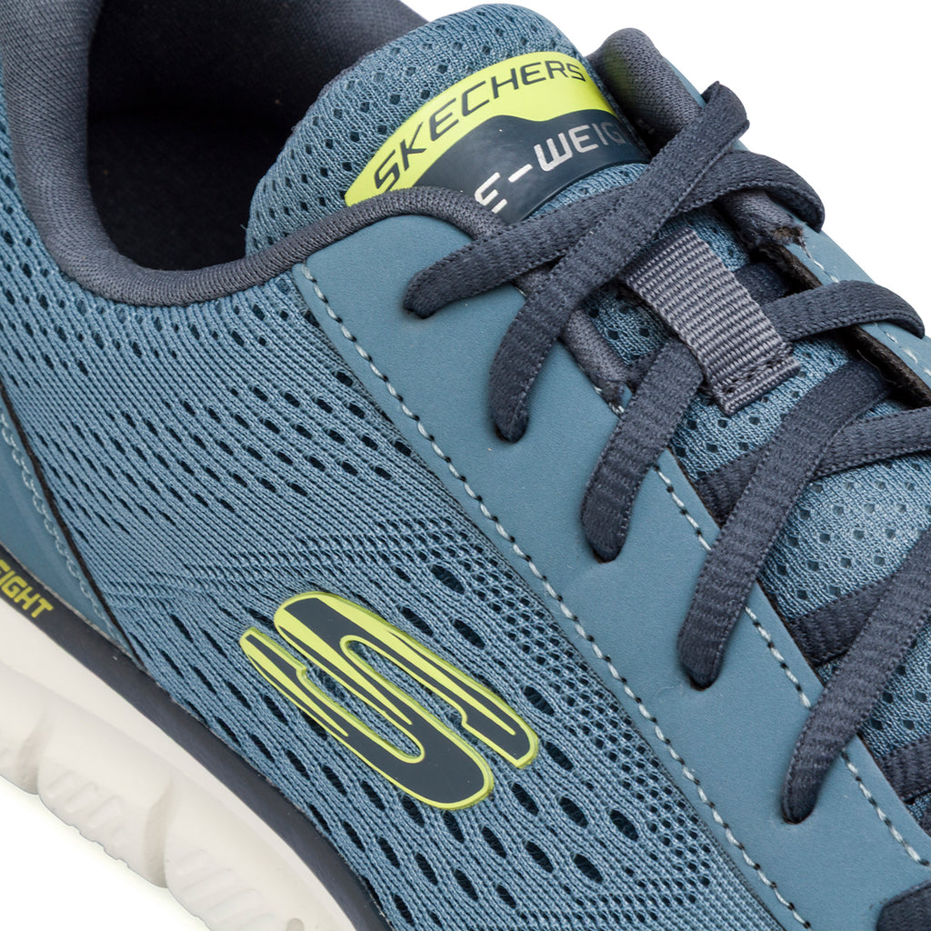 Scarpe da running blu da Uomo con soletta Memory Foam Skechers Track