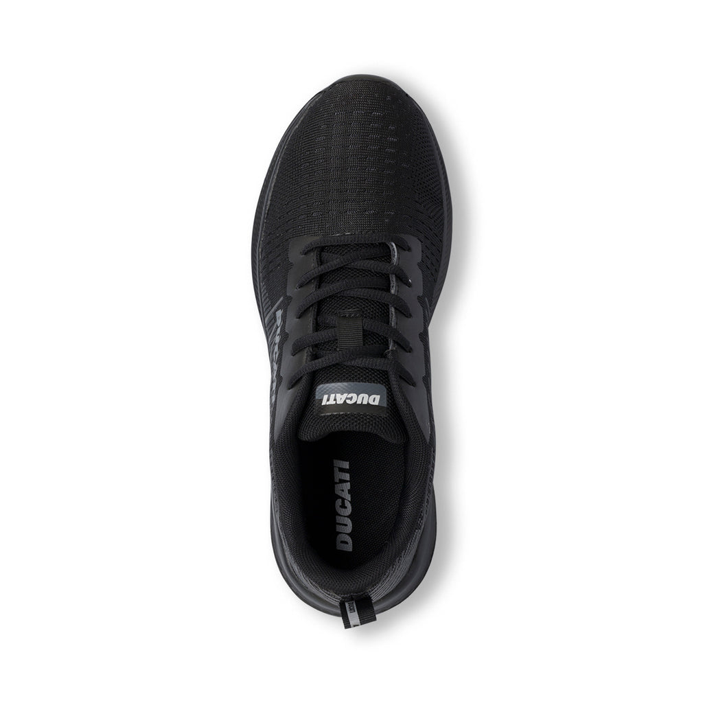 Scarpe da running nere da Uomo in tessuto traspirante con logo Ducati