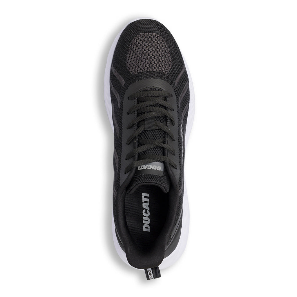 Sneakers nere e grigie da Uomo in tessuto con logo Ducati