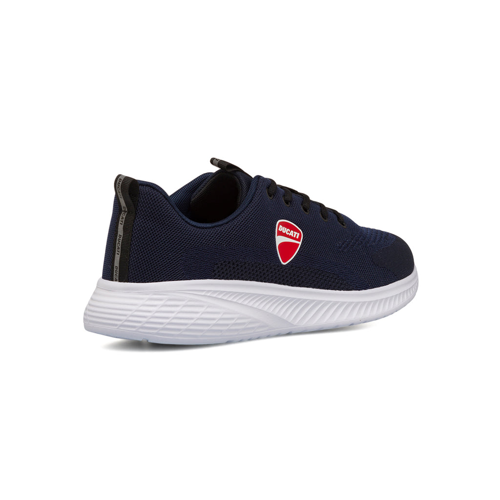 Sneakers blu navy da Uomo in tessuto con logo rosso Ducati