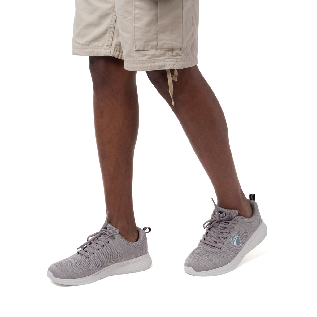 Sneakers grigie da Uomo in tessuto e con logo Ducati